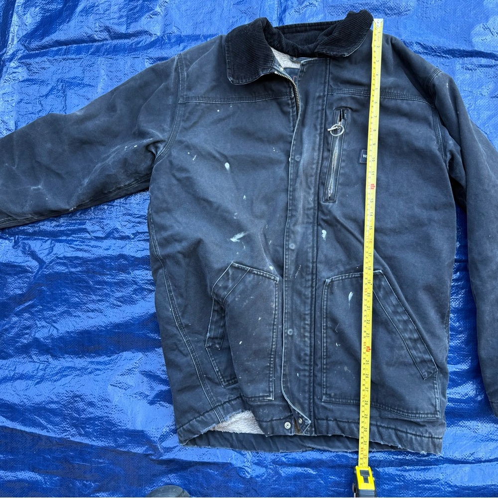 Walls Workwear Black Jacket with Beige Lining